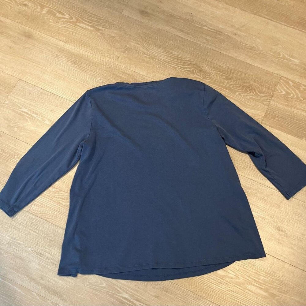 J Jill Perfect Pima blue cotton tunic - Picture 2 of 6